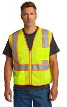 CornerStone ® Adult Unisex ANSI 107 Class 2 Mesh Zippered Two-Tone Vest